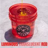 Heavy Duty Luminous Translucent Red Detailing Bucket